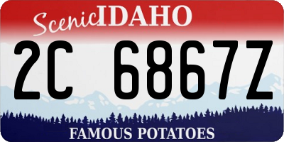 ID license plate 2C6867Z