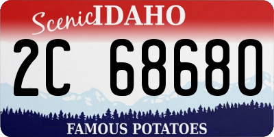 ID license plate 2C6868O
