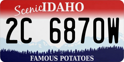 ID license plate 2C6870W