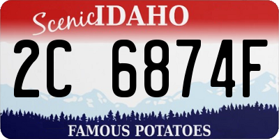 ID license plate 2C6874F