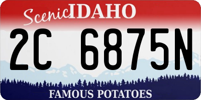 ID license plate 2C6875N