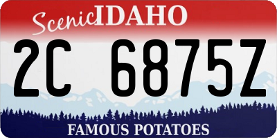 ID license plate 2C6875Z