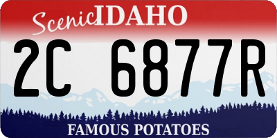 ID license plate 2C6877R