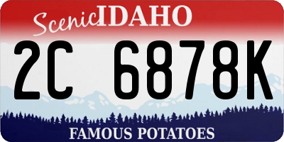 ID license plate 2C6878K