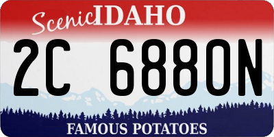 ID license plate 2C6880N