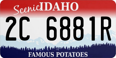 ID license plate 2C6881R