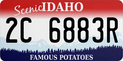 ID license plate 2C6883R