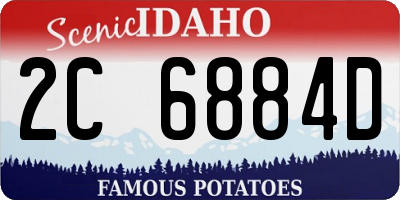 ID license plate 2C6884D