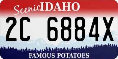 ID license plate 2C6884X