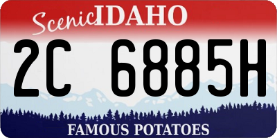 ID license plate 2C6885H