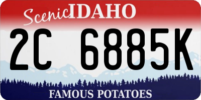 ID license plate 2C6885K