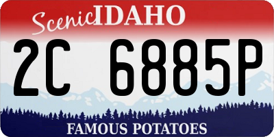 ID license plate 2C6885P