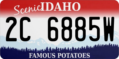 ID license plate 2C6885W