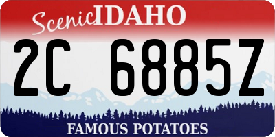 ID license plate 2C6885Z