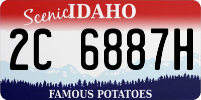 ID license plate 2C6887H