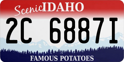 ID license plate 2C6887I