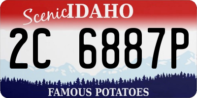 ID license plate 2C6887P
