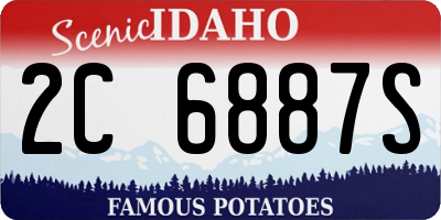 ID license plate 2C6887S