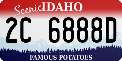 ID license plate 2C6888D