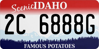 ID license plate 2C6888G