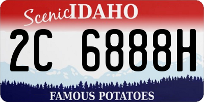 ID license plate 2C6888H