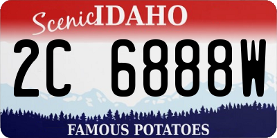ID license plate 2C6888W