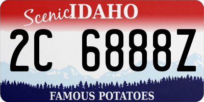 ID license plate 2C6888Z