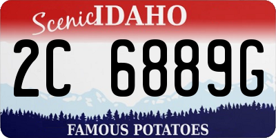 ID license plate 2C6889G