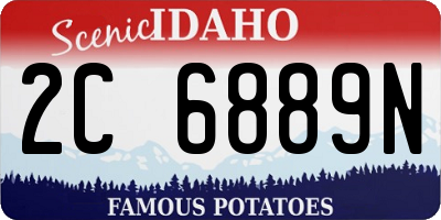 ID license plate 2C6889N