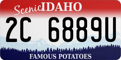 ID license plate 2C6889U