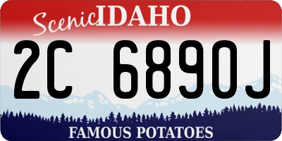 ID license plate 2C6890J