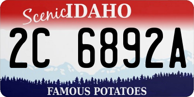 ID license plate 2C6892A
