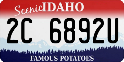 ID license plate 2C6892U