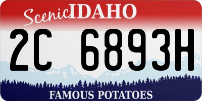 ID license plate 2C6893H