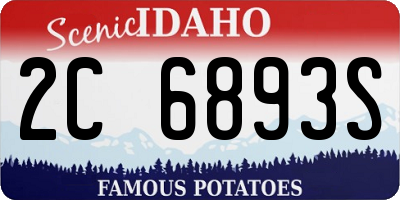 ID license plate 2C6893S