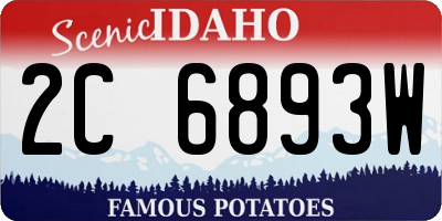 ID license plate 2C6893W