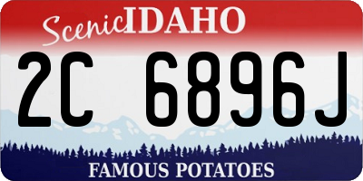 ID license plate 2C6896J