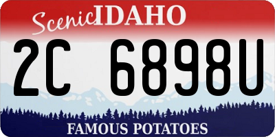 ID license plate 2C6898U