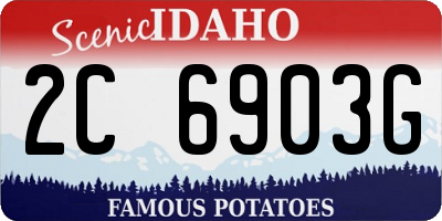 ID license plate 2C6903G