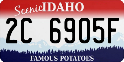 ID license plate 2C6905F