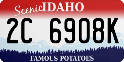 ID license plate 2C6908K
