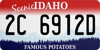 ID license plate 2C6912D