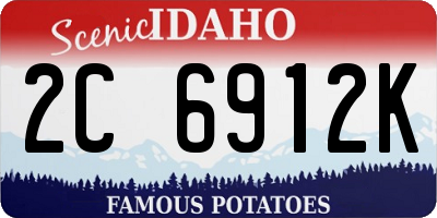 ID license plate 2C6912K