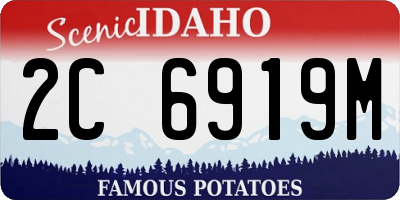ID license plate 2C6919M