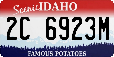 ID license plate 2C6923M