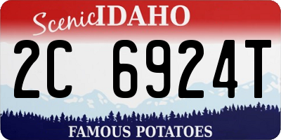 ID license plate 2C6924T