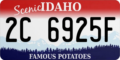 ID license plate 2C6925F