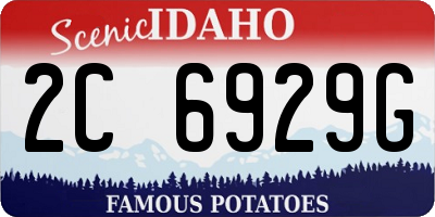 ID license plate 2C6929G