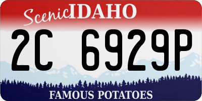 ID license plate 2C6929P