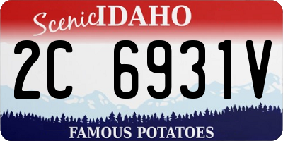 ID license plate 2C6931V